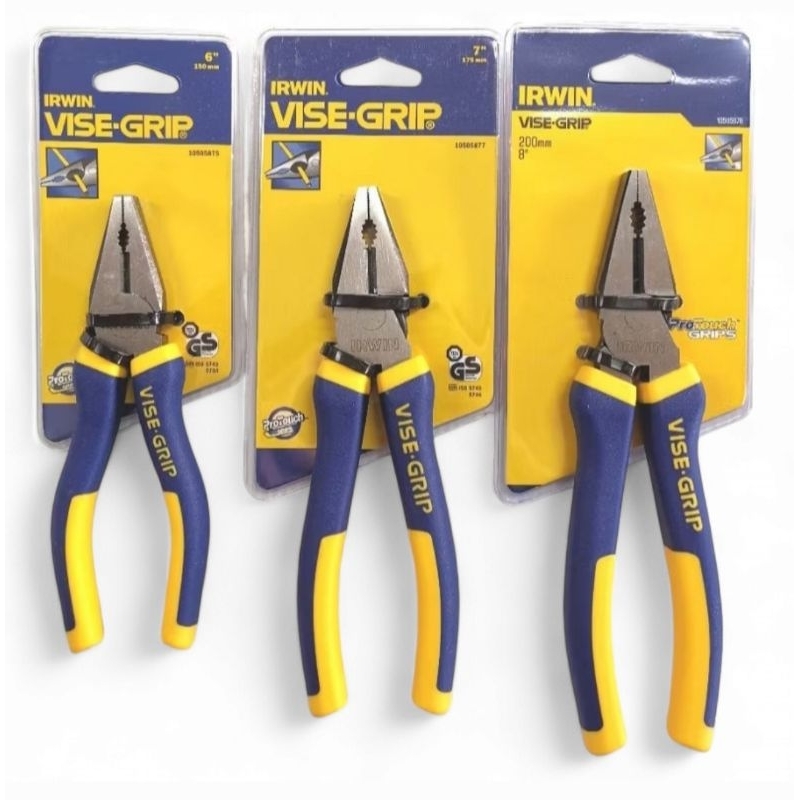 IRWIN​ คีมปากจิ้งจก 6"-8" คีม​IRWIN​ คีมปากจิ้งจก​ เออร์วิน​ คีม vise​ grip 10505875 10505877 105058