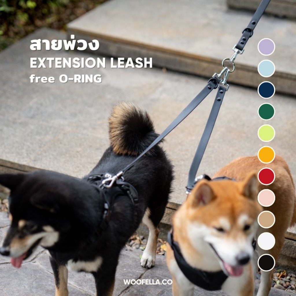 Woofella extension leash สายจูงสุนัข สายจูงพ่วง