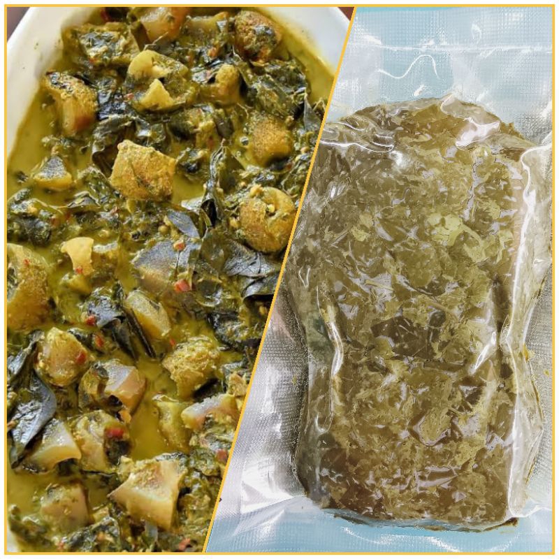 ยอดขี้เหล็กต้ม พร้อมแกง ถุงละ 45 บาท ( พิเศษสั่ง 10 แถม1)
