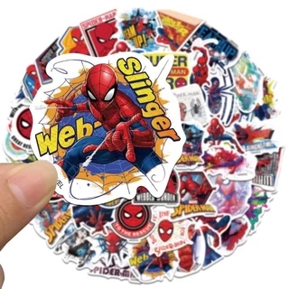 1 แพ็ก 50 ชิ้น การ์ตูน Spider-Man สติ๊กเกอร์ ใช้ตกแต่งกระเป๋าเดินทาง เคสไอแพด แก้วน้ำ เคสโทรศัพท์ แล็ปท็อป กีตาร์