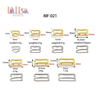 ตัวเลื่อน ตัวเลื่อนปรับสายเสื้อชั้นใน Bra Accessories แพค10ชิ้น (ตัวตะขอโลหะผสมเลข9) Alloy 9 buckle (D-1-E,MF-021)