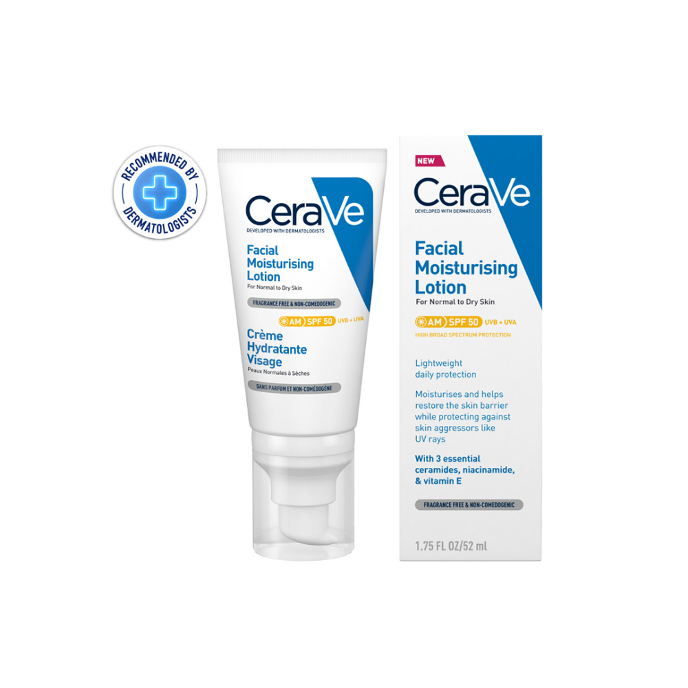 CERAVE لوشن مرطب للوجه SPF50 ‏52 مل — صورة 3