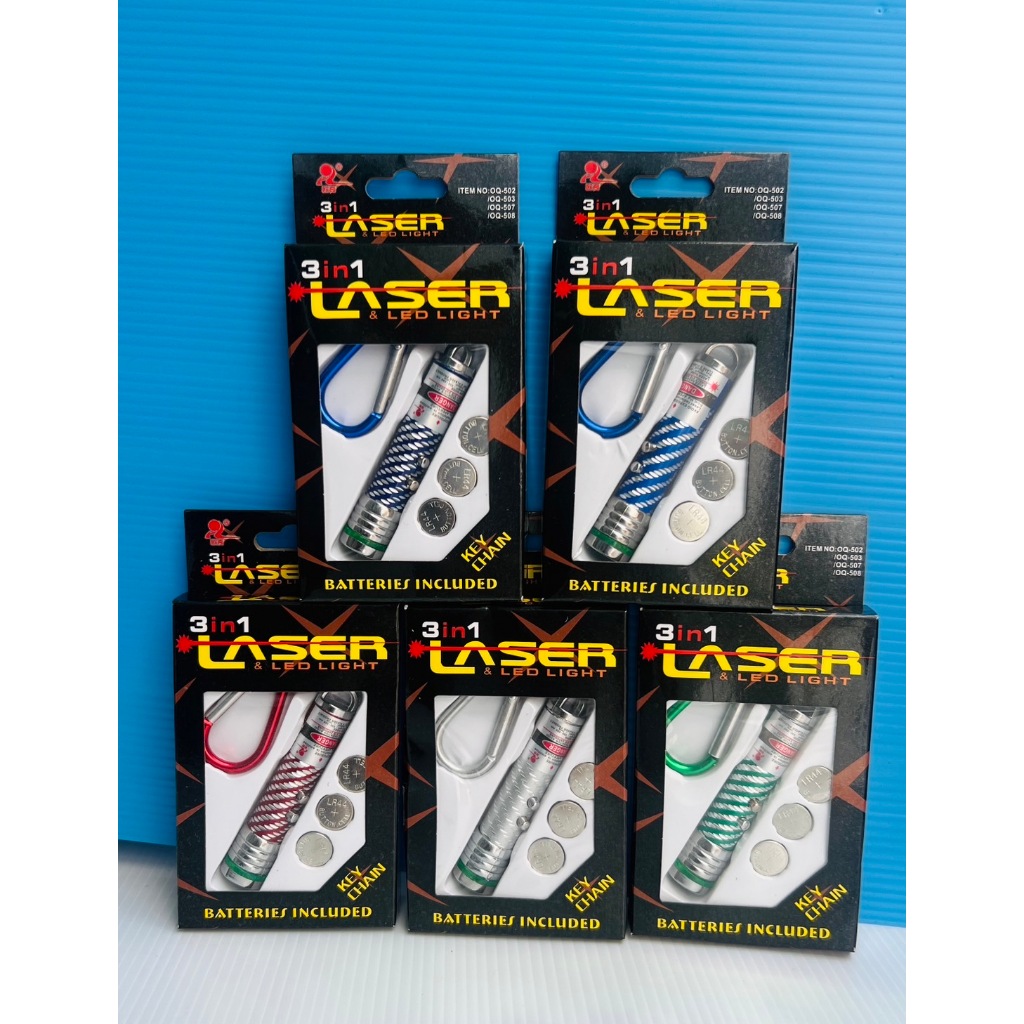 ไฟฉาย ไฟเลเซอร์ พอยเตอร์  3in1 เป็นได้ทั้งไฟฉาย Laser&Led Lightไฟฉายเล็ก ไฟฉายพกพา ไฟยิงเลเซอร์
