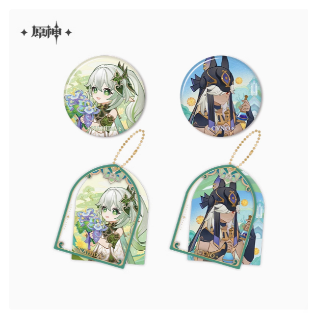 [Official Genshin Impact] เข็มกลัดตัวละครเกนชิน ซีรีส์ธีม Glitter Gold Elixir