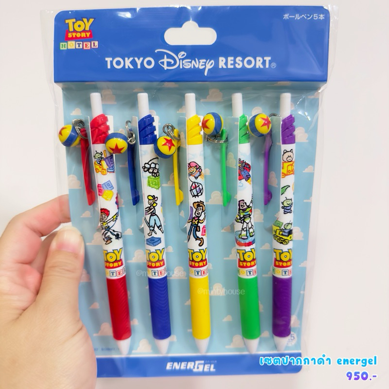 (พร้อมส่ง) ปากกาดำ energel set Toystory tokyodisneyresort