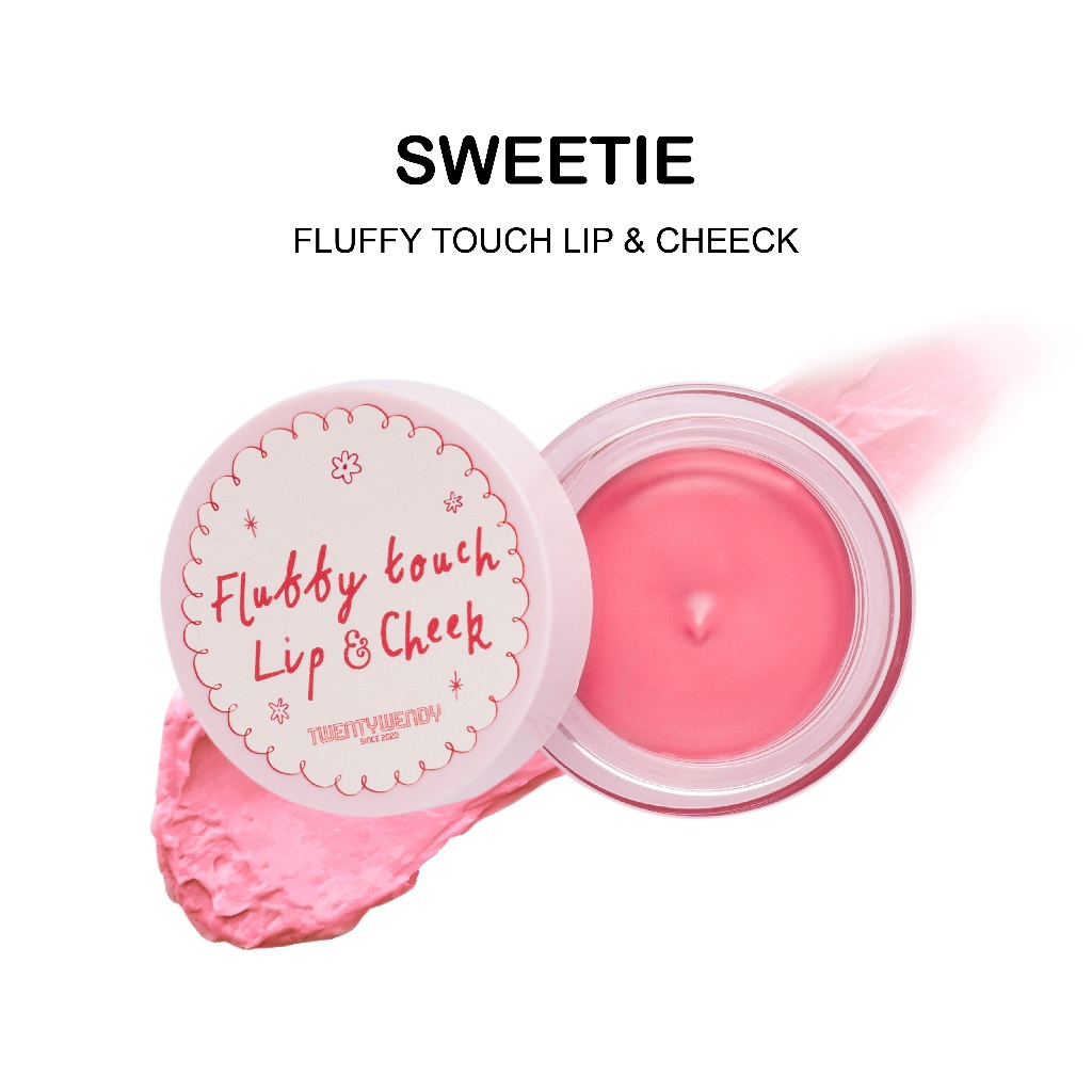 TWENTYWENDY | Fluffy touch lip&cheek Sweetie สีชมพูทิวลิป ลิปเนื้อ velvet fluffy touch มีความนุ่มฟูเนื้อเด้ง บางเบา