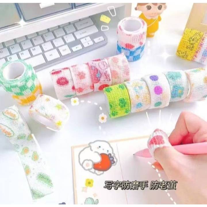 ผ้าเทปพันแบบยืดหยุ่นแบบมีกาว ผ้าแบบยืดหยุ่นระบายอากาศได้ดี มี  2  ขนาด