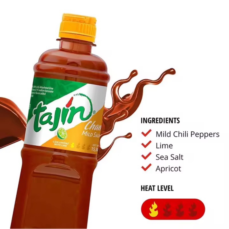 Tajin Chamoy Hot Sauce 15.38 oz เครื่องปรุงรสมะนาวเม็กซิกันจากอเมริกา