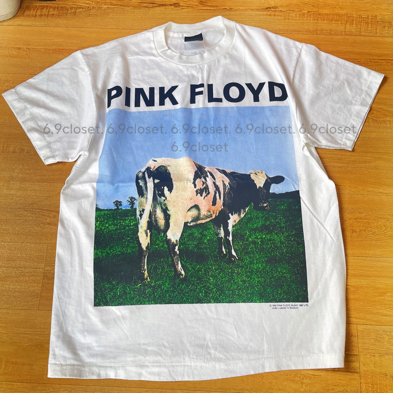 PINK FLOYD ATOM HEART MOTHER @1992 ป้ายgiant เสื้อวง เสื้อผ้าฟอกไบโอ