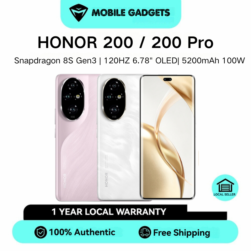HONOR 200 / Honor 200 Pro Phone | Snapdragon 8S Gen 3 | 120HZ camera phone | 5200 mAh Charging 100W wired