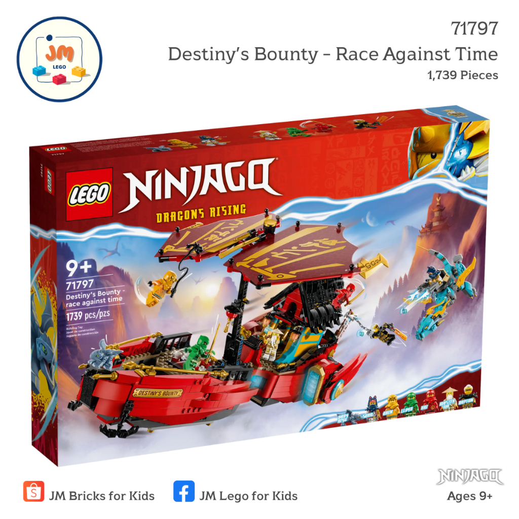 LEGO Ninjago 71797 Destiny’s Bounty - Race Against Time (1,739 Pieces) สำหรับเด็กอายุ 9 ปีขึ้นไป