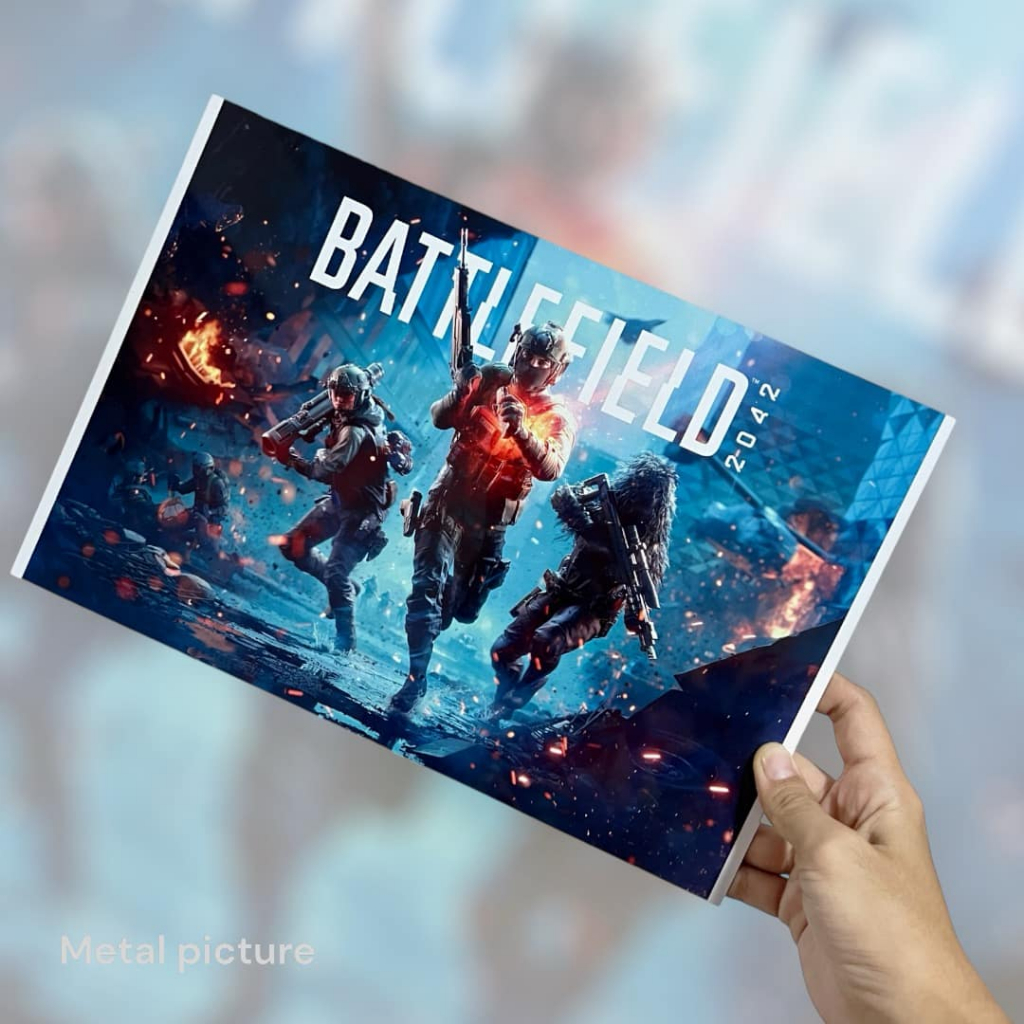 Battlefield 2042 กรอบอลูมิเนียม แม่เหล็กติดผนัง