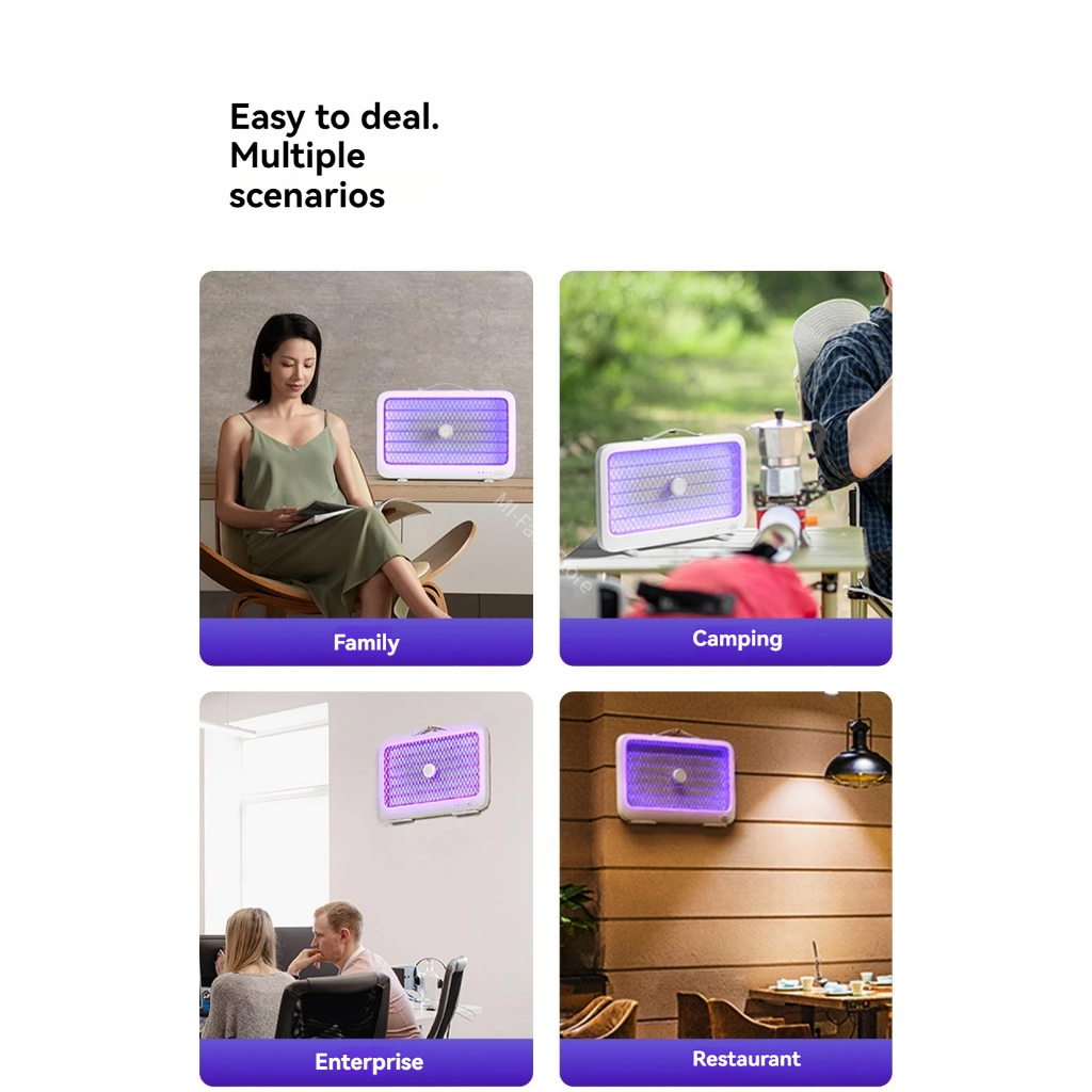 เครื่องดักยุง ดักยุง ดักยุงไฟฟ้า Xiaomi Qualitell 2000mAh Rechargeable Wireless Electric Fly Killer - รูปที่ 4