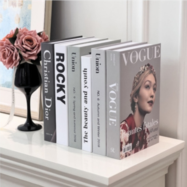 เครื่องประดับหนังสือปลอมที่เรียบง่ายทันสมัย, หนังสือจําลองนอร์ดิก, ของตกแต่งบ้าน, ตกแต่งร้านค้า, อุปกรณ์ประกอบฉาก, กรณีห