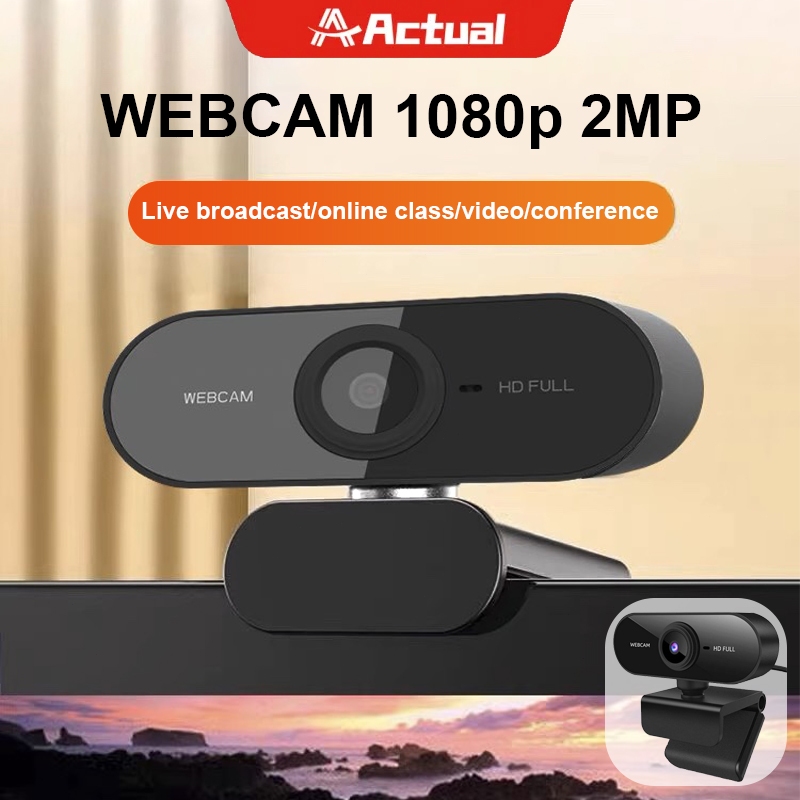 Actual 🇹🇭 1080P HD Auto Focus พร้อมไมค์ในตัว คอมพิวเตอร์ กล้อง Webcam 1080p Full HD ไม่ต้องลงไดรเวอร์