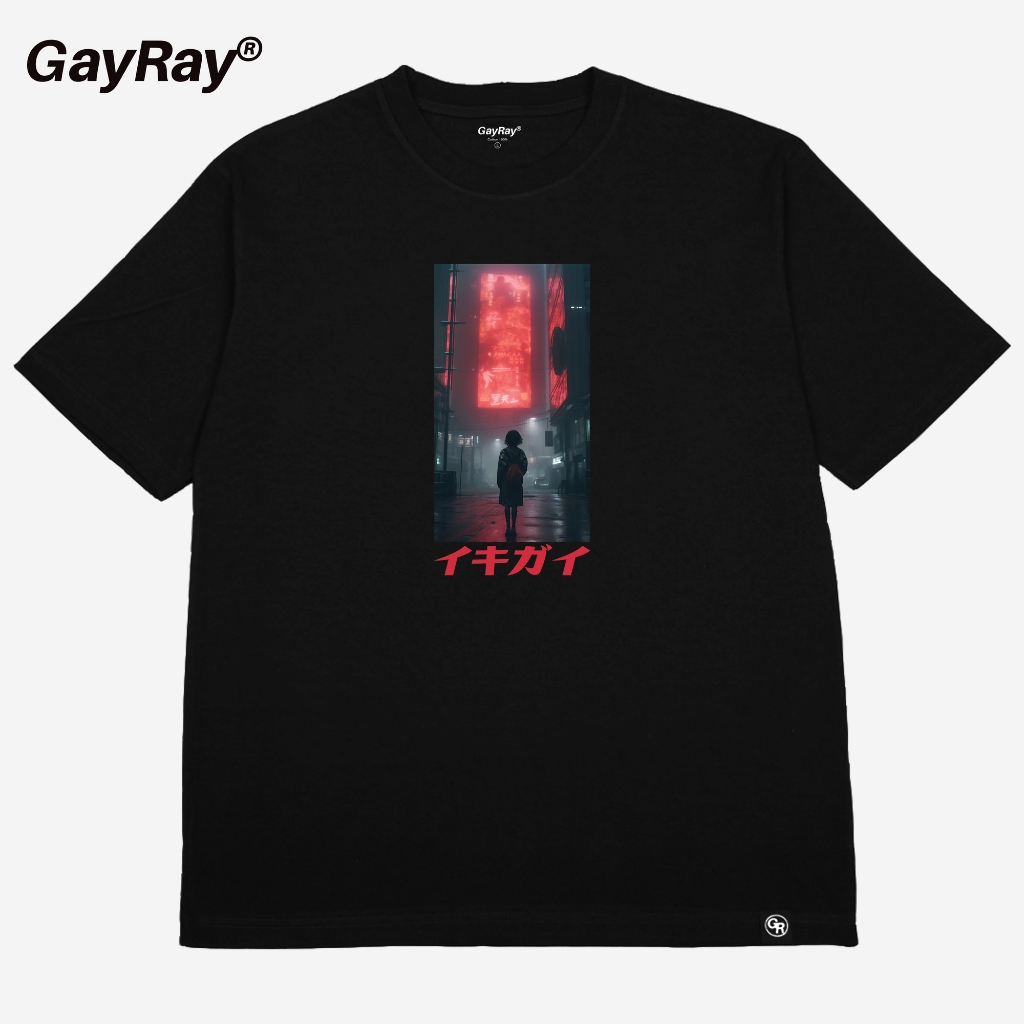 เสื้อโอเวอร์ไซส์ Cotton 100%GayRay ⎰IKIGAI.⎱ เสื้อยืดโอเวอร์ไซส์ Oversize เสื้อยืดผู้ชาย ผู้หญิง สตรีทแฟชั่น