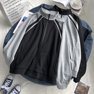 🌈เสื้อสเวตเตอร์ เสื้อกันหนาวแขนยาว เท่ๆ สวมใส่สบาย ไซส์ใหญ่