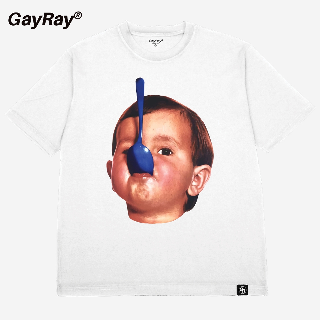 GayRay ⎰SPOONBOY⎱  เสื้อยืดโอเวอร์ไซส์ Cotton 100% นุ่่ม ใส่สบาย