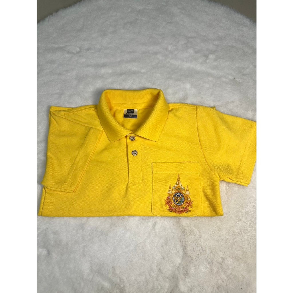 พร้อมส่ง เสื้อเหลืองปักตรา ผ้าดี ใส่สบาย BABY เด็ก