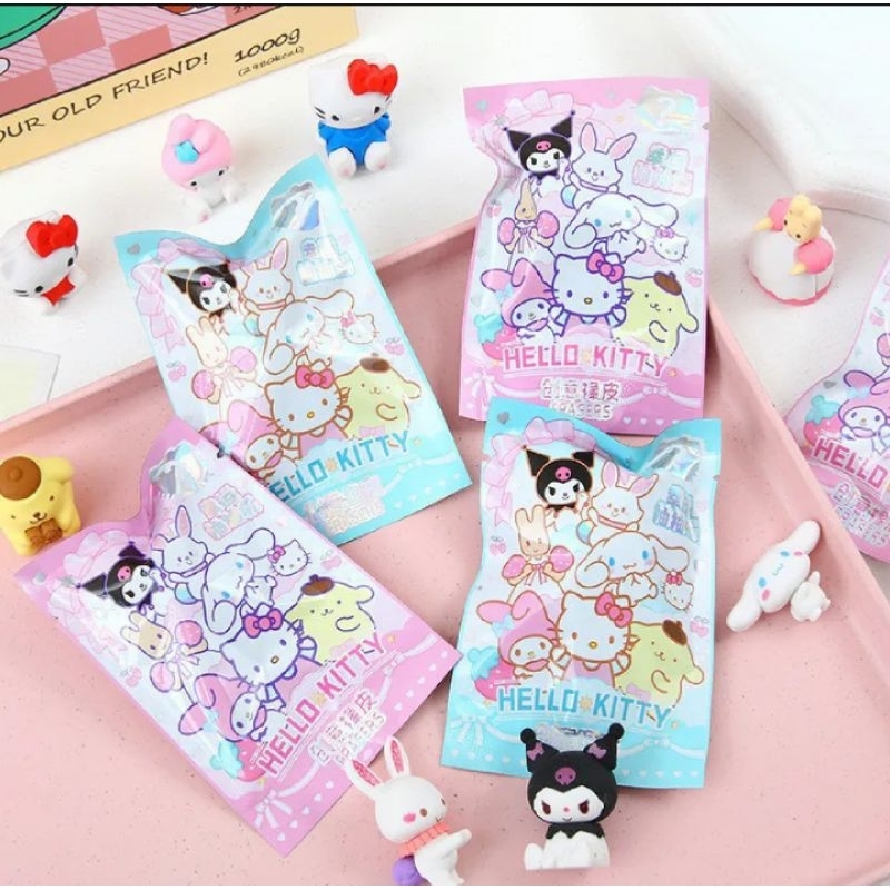 พร้อมส่ง 👉 กล่องสุ่มเซอร์ไพรส์ - กล่องจุ่ม Ereser 3D ซองสุ่มยางลบลายการ์ตูนน่ารักๆ **ราคา 1 ซองสุ่ม **