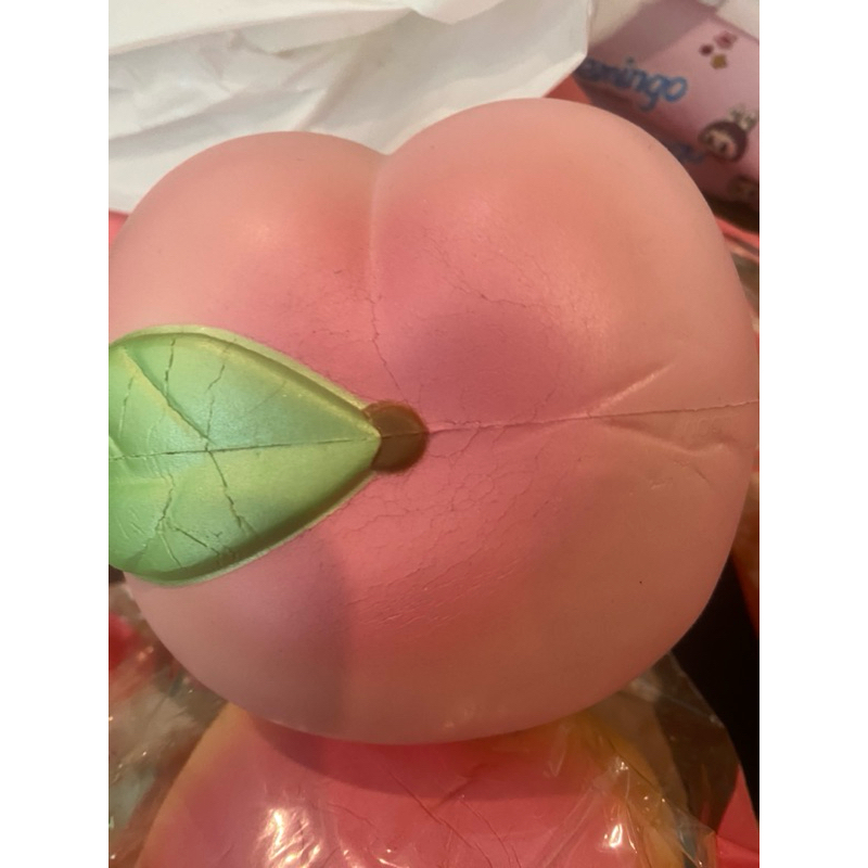 N:สกุชชี่ ของสะสมงานแรร์ของเล่น ของขวัญ ของชำรวย แท้ นำเข้าญี่ปุ่น by japan พีชใหญ่ นุ่มสโลว์ 4“ ชมพ