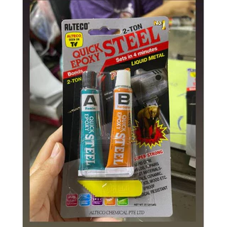 [ของแท้ ‼️] ALTECO กาวปะเหล็กแห้งเร็ว สารพัดประโยชน์ หลอดคู่ 2 ตัน ALTECO สูตรแห้งเร็ว4นาที ใช้งานซ่อมที่ต้องการความเร็ว