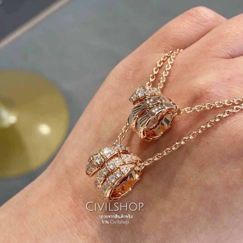 สร้อยคอ งู ประดับเพชร CIVIL JEWELRY (พร้อมส่งในไทย)