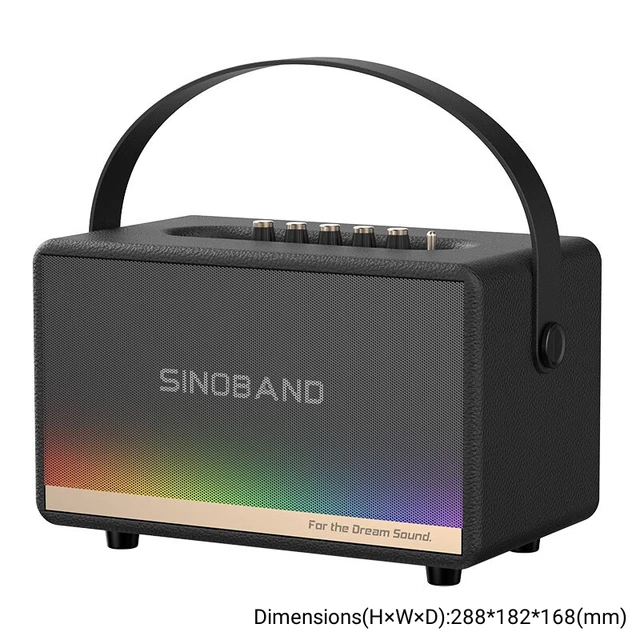 XDOBO 130W Mirage คาราโอเกะลำโพงบลูทูธไร้สายพร้อมไมโครโฟน 2 ตัวเปรับเสียงได้ 3 วอลลุ่มมีไฟ RGB