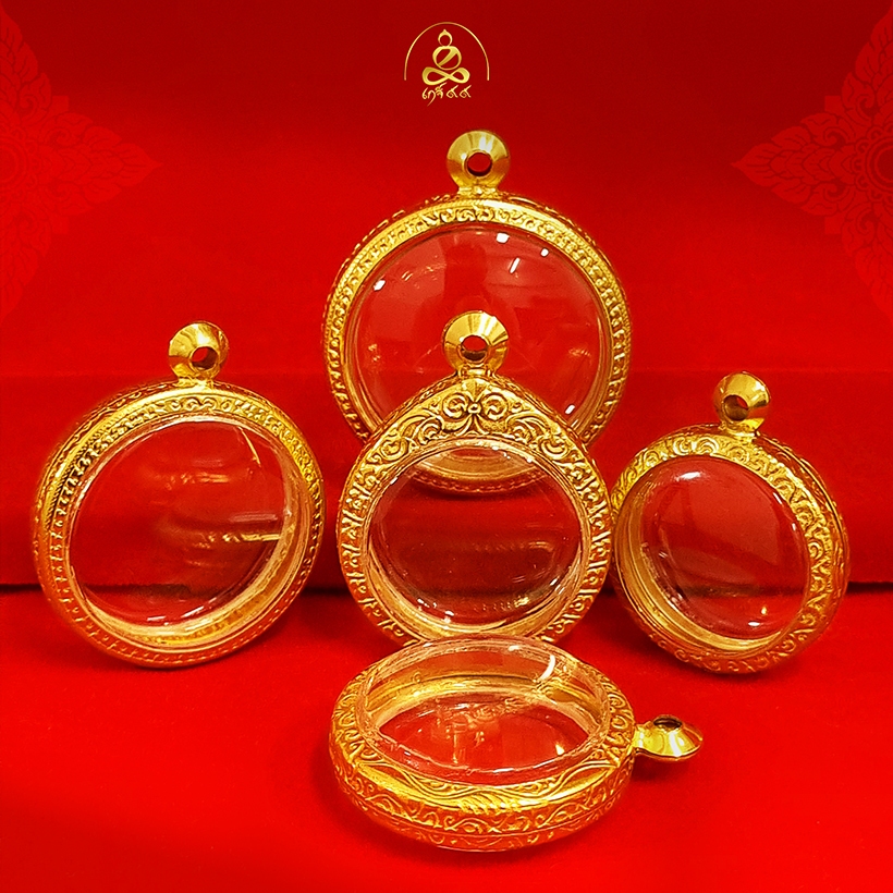 เกจิ 99 สาขานครปฐม | รวมกรอบพระทรงเหรียญกลม  กรอบพระผิวทอง99.99% นวัตกรรมทำผิวทองด้วยสูญญากาศ PVD ไม่ลอก ไม่ดำ รับประกัน