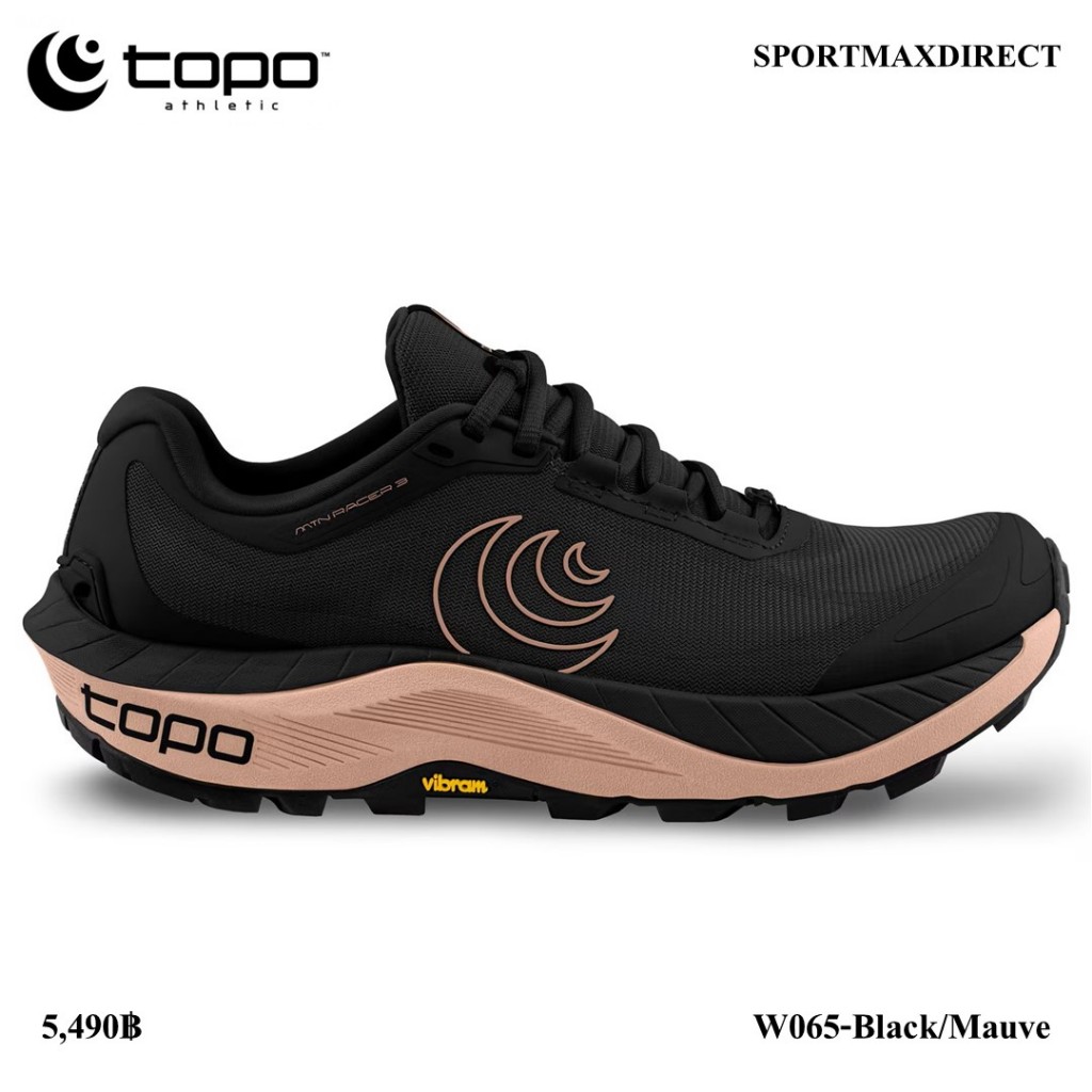 TOPO ATHLETIC TRAIL MTN RACER 3 WOMEN'S RUNNING SHOES รองเท้ากีฬาวิ่งเทรลผู้หญิง (W065-Black/Mauve)