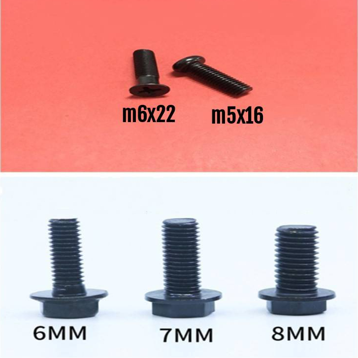 น็อตเกลียวซ้าย น๊อตยึดใบตัด น๊อตเครื่องตัดหินอ่อน หัวหกเหลี่ยม M5-0.8 , M6-1.0 , M7-1.0 , M8-1.25