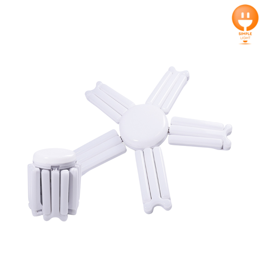 หลอดไฟ LED ทรงใบพัด ไฟตลาดนัด Fan Blade LED Bulb พับเก็บได้ ประหยัดพลังงานไฟ ปรับมุมโคมไฟได้ 400w 500w Simple Light