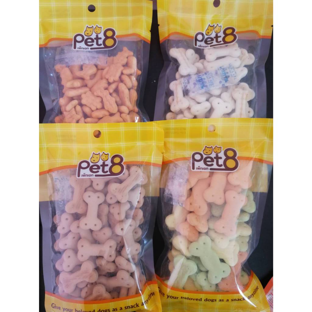 Pet8 บิสกิตสำหรับสุนัขและแมว 80g.*โปรดอ่นรายละเอียดก่อนสั่งซื้อ