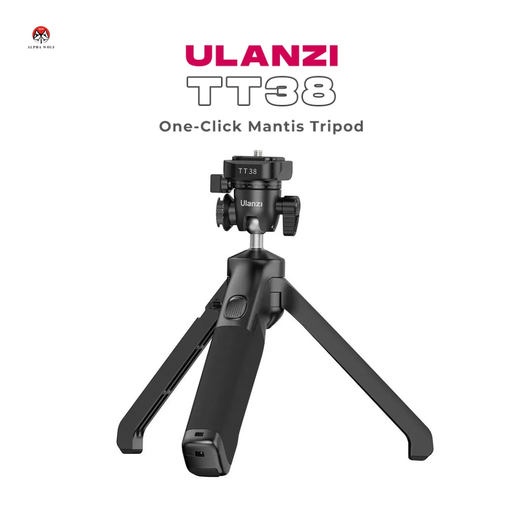 Ulanzi TT38 One-Click Mantis Tripod ขาตั้งกล้องกางไวในคลิ๊กเดียว พร้อม Quick Release  ประกันศูนย์ไทย