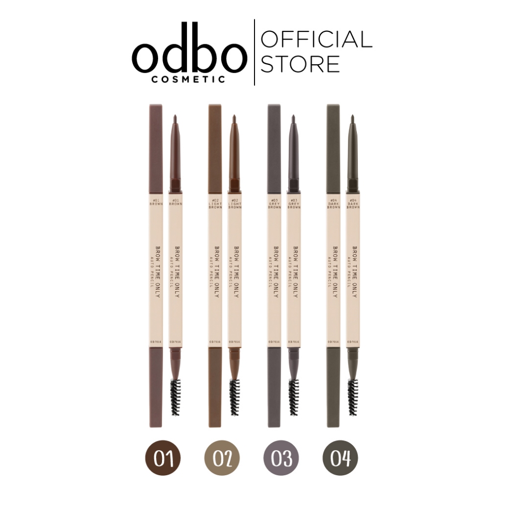 ODBO BROW TIME ONLY AUTO PENCIL OD7016 #ดินสอเขียนคิ้วหัวเรียวเล็ก 1.5mm
