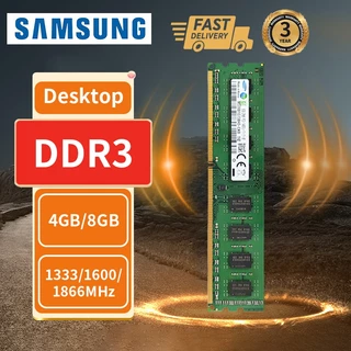 【การจัดส่งที่รวดเร็ว】Samsung DDR3 Ram 4GB 8GB 1066 1333 1600MHz หน่วยความจำ PC RAM DIMM 240-PIN เดสก์ท็อป