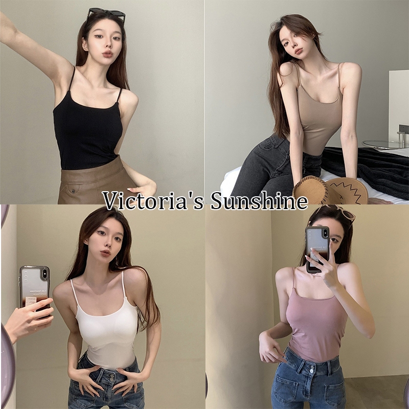 สายเดี่ยวผ้าเรยอนไร้รอยต่อ สวยเซ็กซี่ ใส่สบาย แฟชั่นหน้าร้อนสำหรับผู้หญิง
