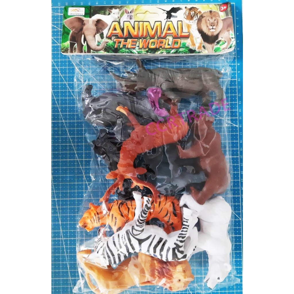 (ฉลอง 9.9 ลดเหลือ 130 บาท!!) ชุดสัตว์ป่าอเมซอนใหญ่ 10 ชิ้นถุง PVC 21.5x35 ซม.