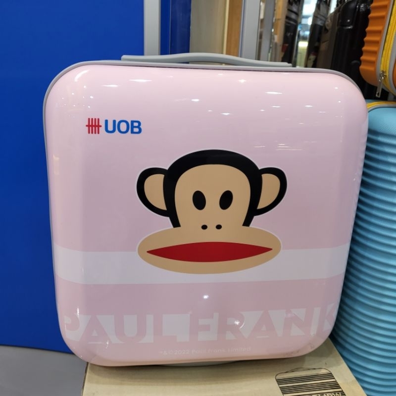 Paul Frank pink luggage bag 16 inches กระเป๋าล้อลาก สีชมพู ลายทาง