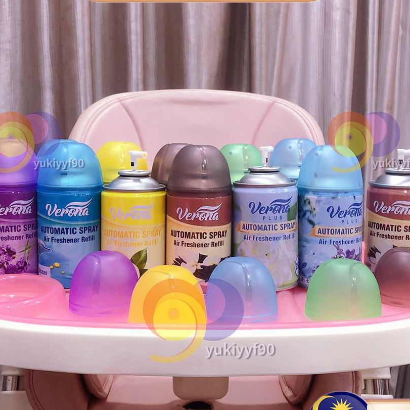 Verona​ รีฟิล สเปรย์​ automatic refill spray ขนาด 250ml. สเปรย์ปรับอากาศใช่กับเครื่องหลายแบรนได้