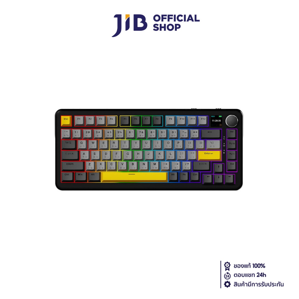 WIRELESS KEYBOARD คีย์บอร์ดไร้สาย AJAZZ AK820MAX LCD MAGNETIC SWTICH EDITION MAGNETIC SWITCH RGB EN/