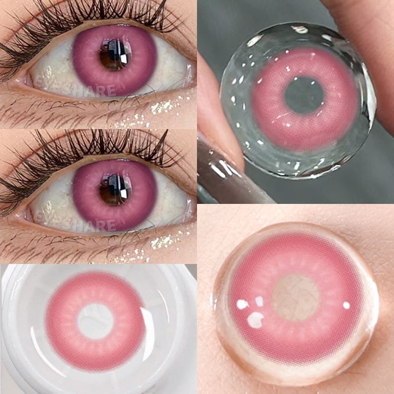 【ใหม่】Nebula สีชมพู pink 2 ชิ้น คอนแทคเลนส์รายวัน บทบาทสมมติ ✨ขนาดมินิ✨14.0มม คอนแทคเลนส์รายป