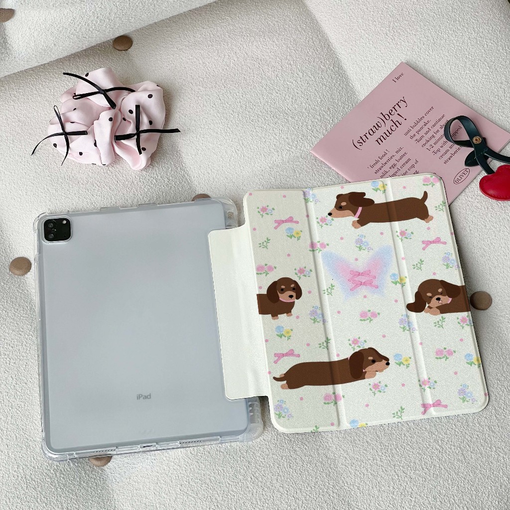 พร้อมส่ง เคสไอแพด ดัชชุนด์ Gen10 Pro11 2024 Air6 11 Gen9/8/7 10.2 ผีเสื้อ เคสipad Gen6/5 9.7 mini7