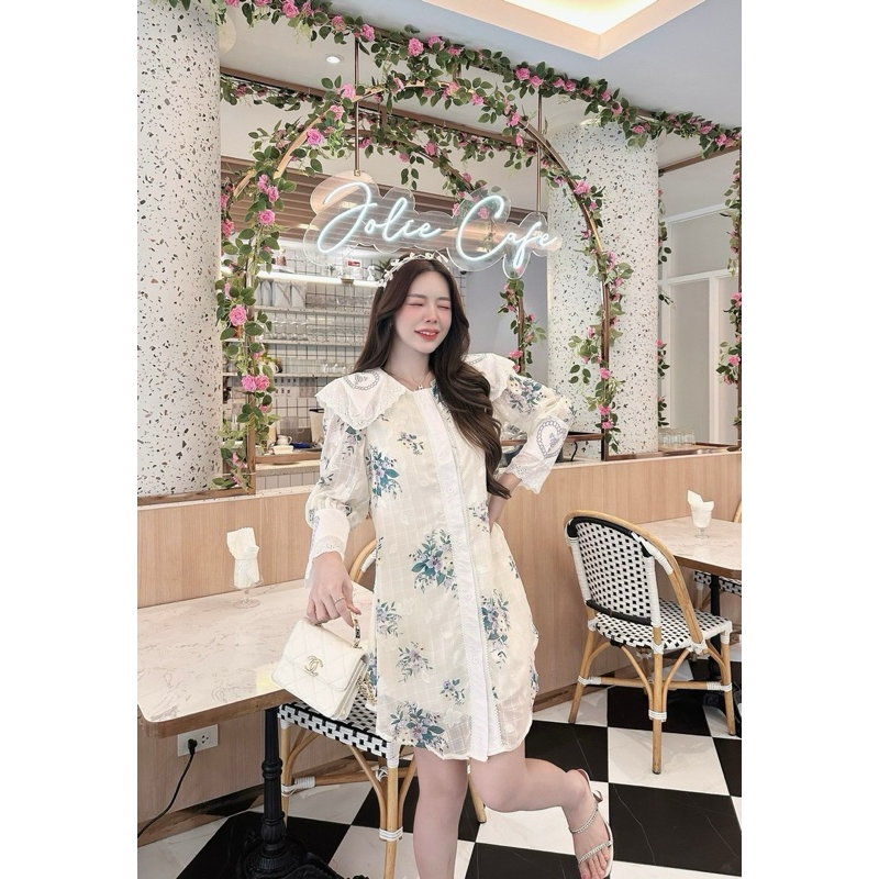 (L) เดรสสั้น คอปก น่ารัก งานป้าย brt