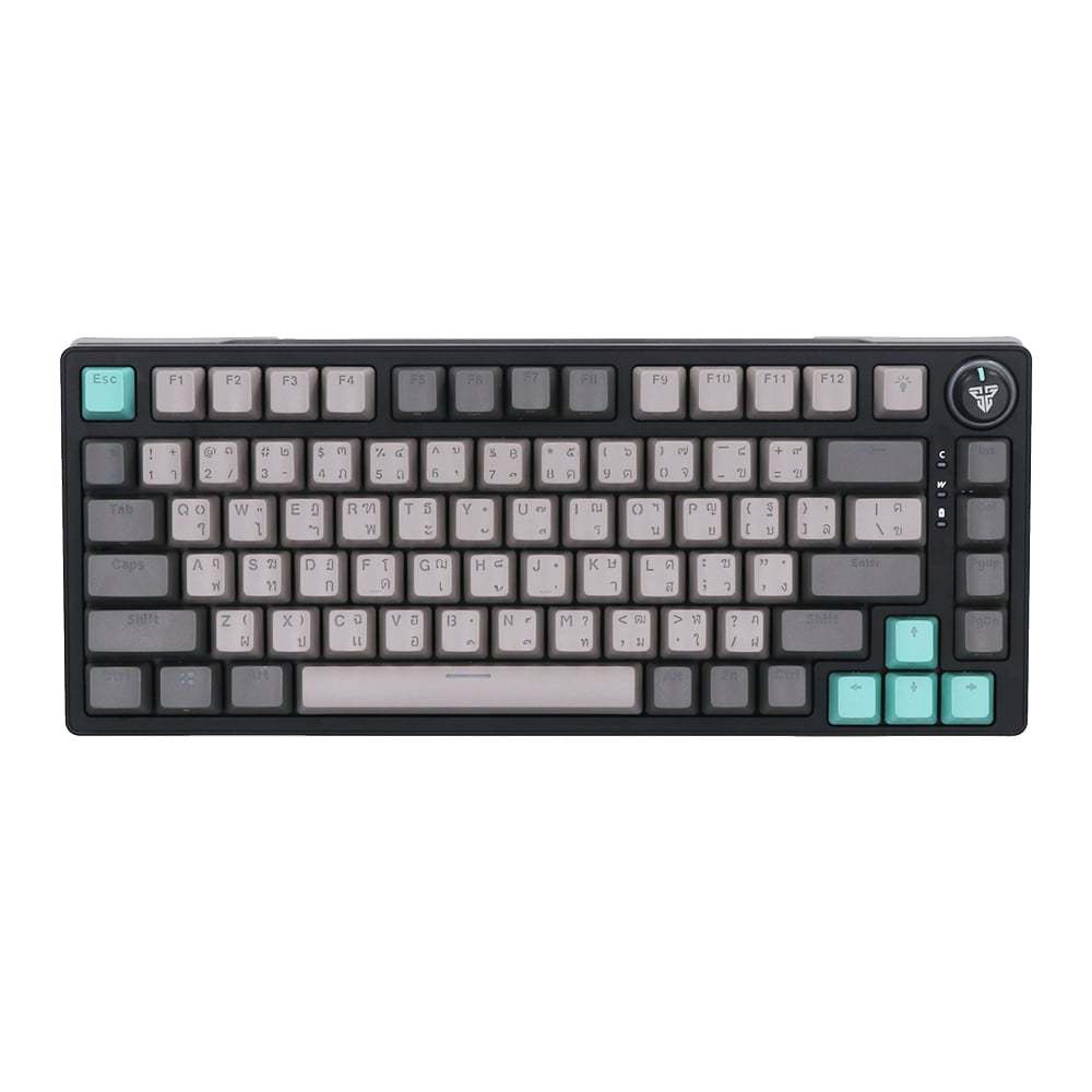 WIRELESS KEYBOARD (คีย์บอร์ดไร้สาย) FANTECH MK913 ATOM PR083 (BLACK) (BLUE SWITCH RGB EN/TH)