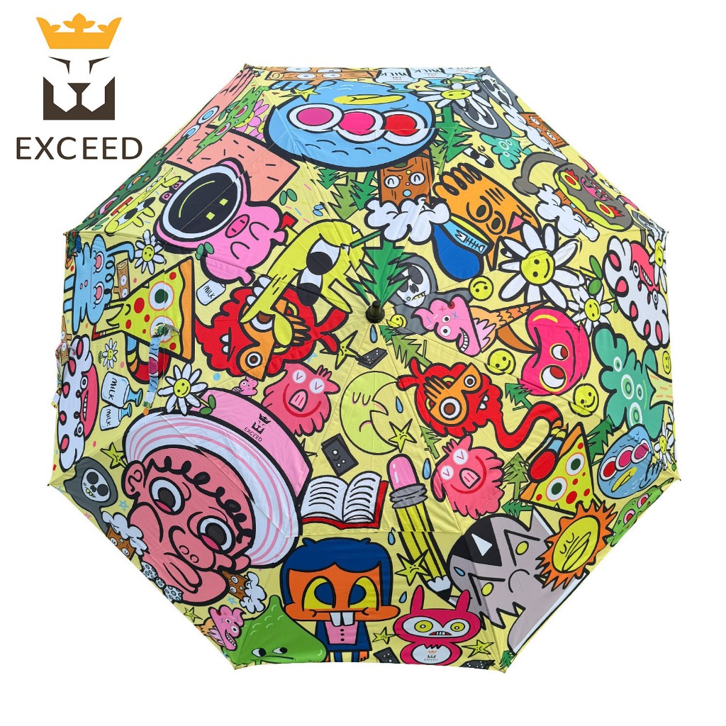 ร่มกอล์ฟ EXCEED (UME013) ร่มกอล์ฟ 2 ชั้น ลาย Monster Variety Food pattern ขนาด 30 นิ้ว และ 34 นิ้ว