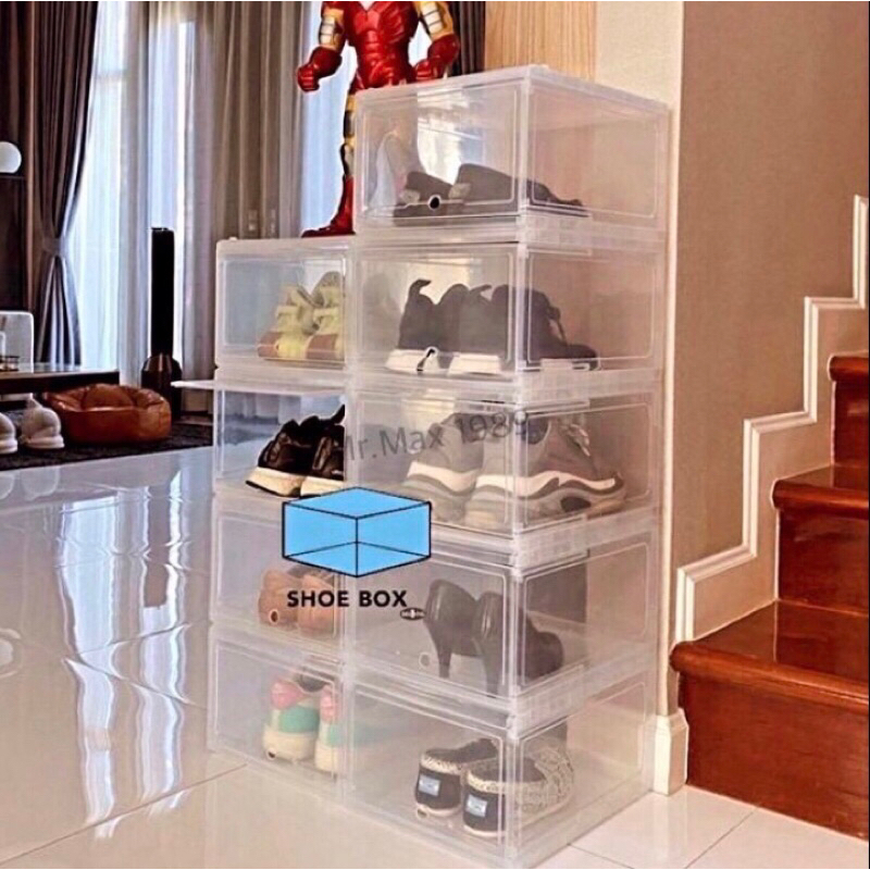 กล่องรองเท้า กล่องพลาสติกแข็ง(ฝาสไลด์)Tower Box ถูกที่สุด
