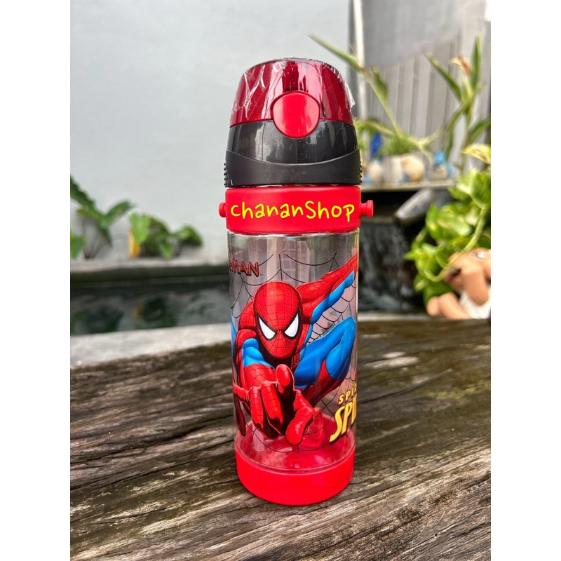กระติกน้ำเด็ก คุโรมิ มายเมโลดี้ สไปเดอร์แมน โพนี่ ขนาด 550 ml (มีสายสะพายอยู่ในตัวกระติก)