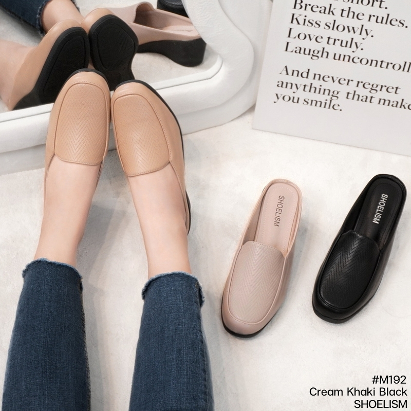 รองเท้าคัชชูเปิดส้น (SS M192) ความสบายแบบเต็มสิบ เก็บทรงสวยเท้าดูเรียว