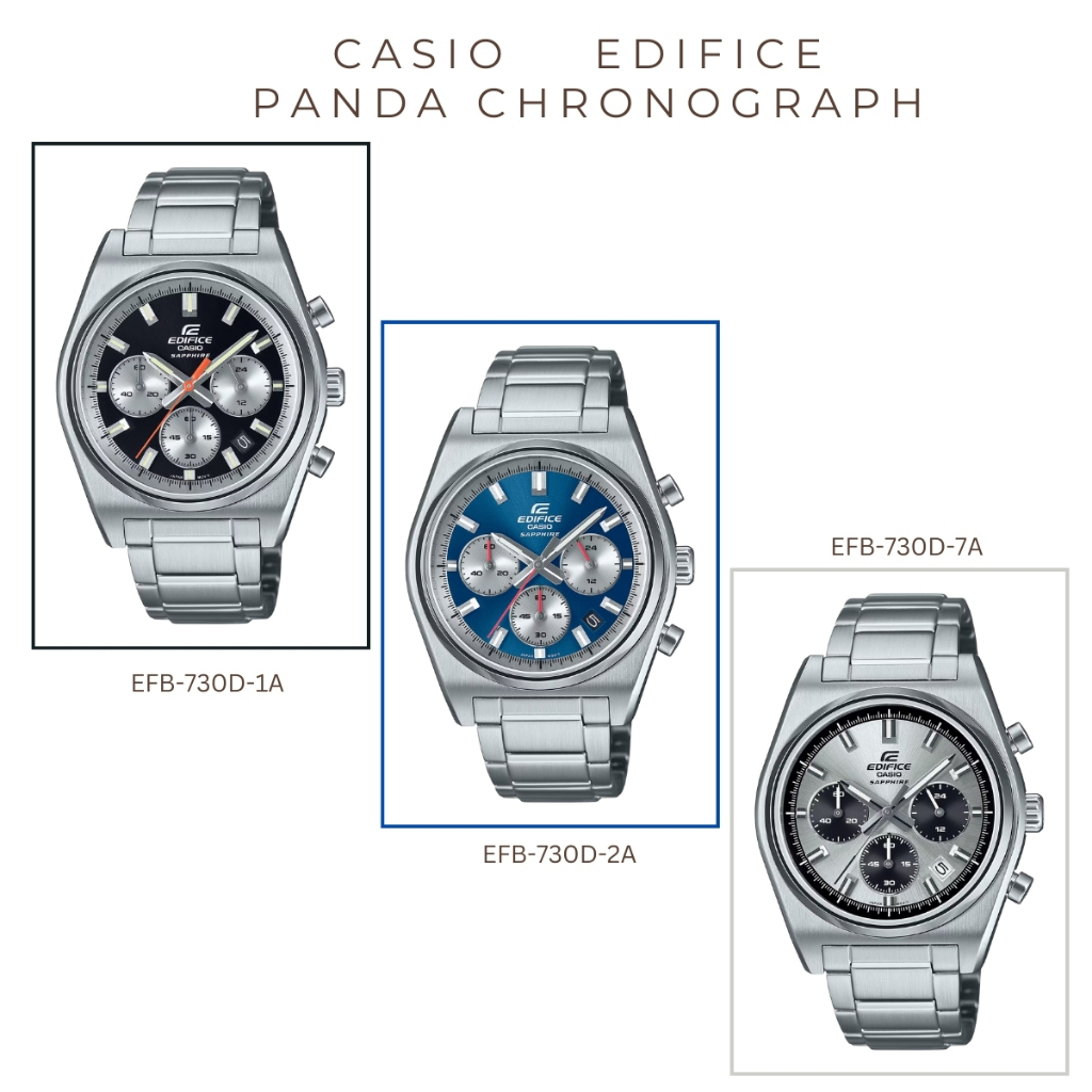 CASIO EDIFICE Chronograph นาฬิกาข้อมือ รุ่น EFB-730D-1AV EFB-730D-2AV EFB-730D-7AV ของแท้ประกันศูนย์
